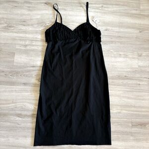 Black Ruffled Bodice Lightweight Women's M Dress‎ Romantic Minimal Balletcore